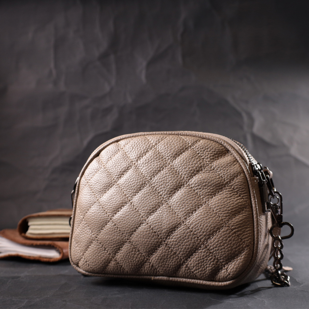 Сумка Vintage З м'якої натуральної шкіри Бежева (22328) - зображення 10