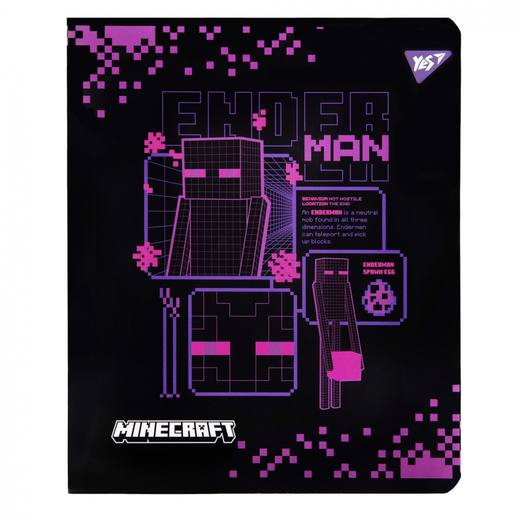 Зошит Yes Minecraft. Black 18 аркушів клітинка (767521) - зображення 10