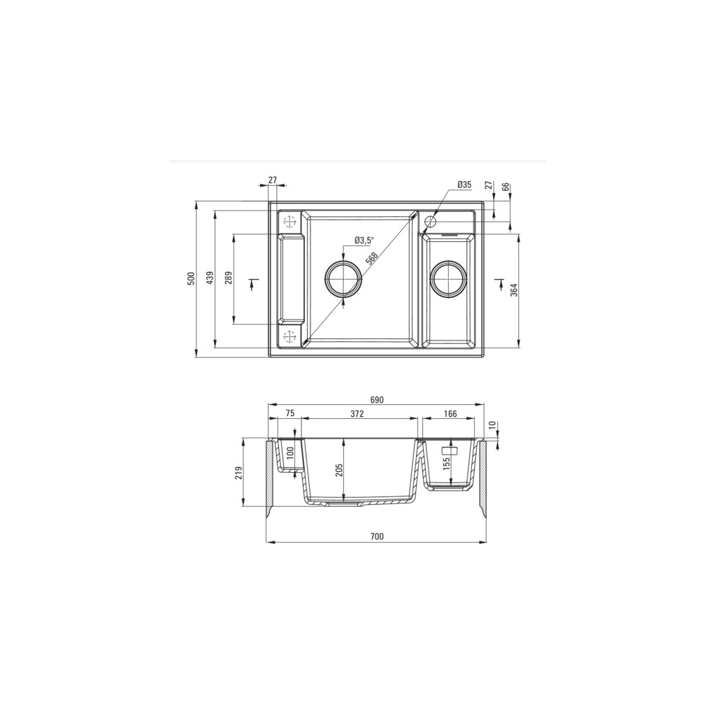 Мийка кухонна Deante Magnetic (ZRM_T503) - зображення 4