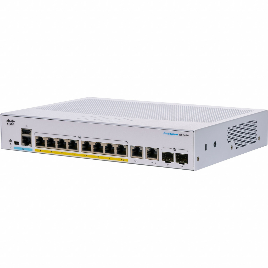 Комутатор мережевий Cisco CBS350-8P-E-2G-EU - зображення 3