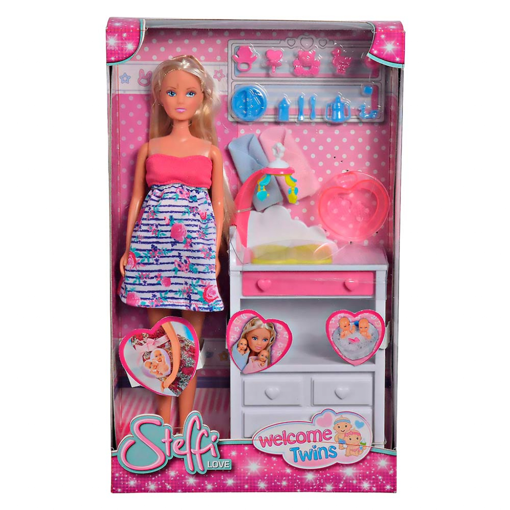 Лялька Simba Штеффі Вагітна двійнятами з немовлятами та аксесуари (5733333) - зображення 5
