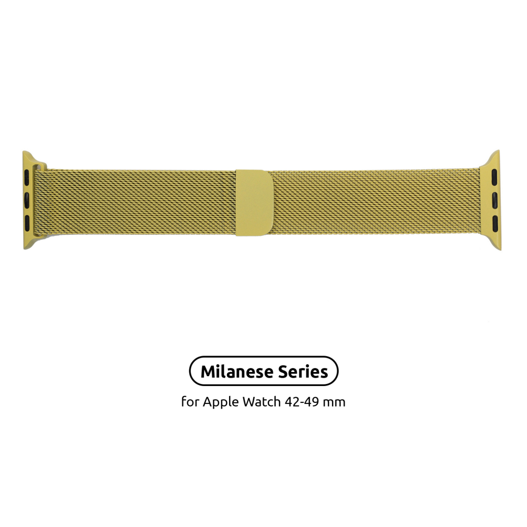 Ремінець до смарт-годинника Armorstandart Milanese Loop для Apple Watch 49/46/45/44/42 (Series 1-3) Yellow (ARM55261) - зображення 1