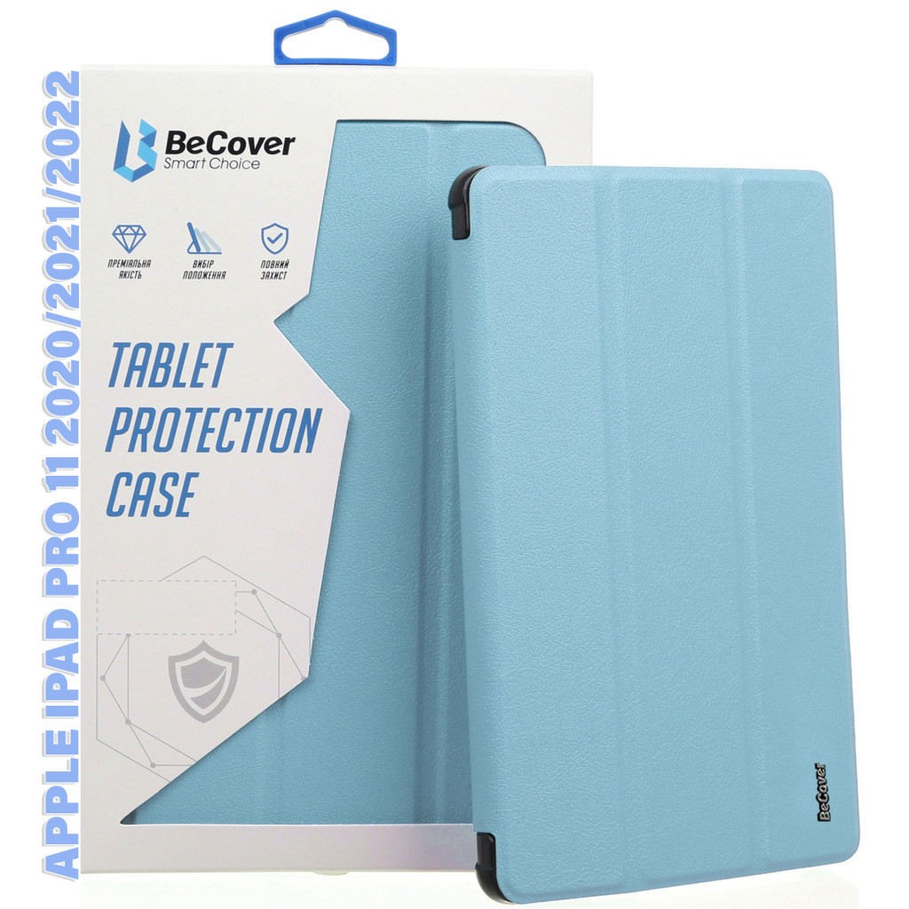 Чохол до планшета BeCover Tri Fold Hard TPU Apple iPad Pro 11 2020/2021/2022 Light Blue (711112) - зображення 1