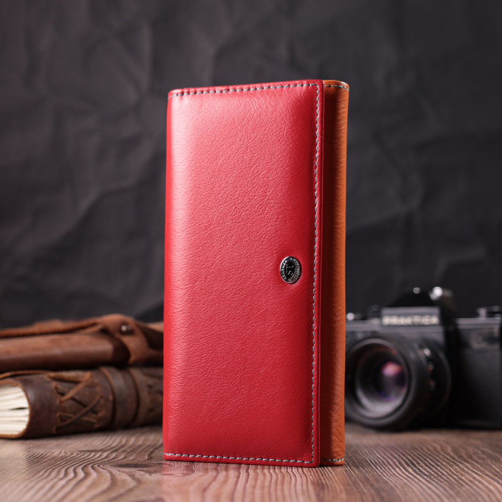 Гаманець ST Leather З натуральної шкіри Різнобарвний (22518) - зображення 9