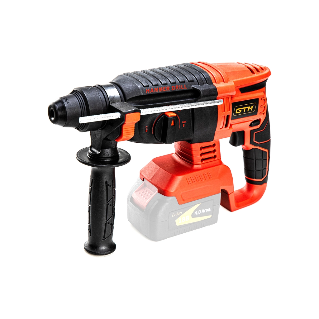 Перфоратор GTM RHC18/26BL, 18В, 2,5Дж, 0-1000об/хв, (без АКБ та ЗП) (RHC18/26BL_BARE TOOL) - зображення 1