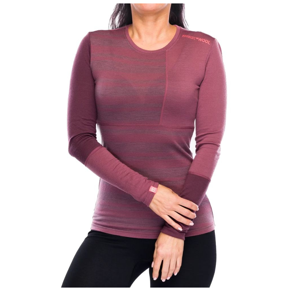 Термокофта Ortovox 185 Rock'n'Wool Long Sleeve Wms mountain rose - M (025.001.1019) - зображення 3