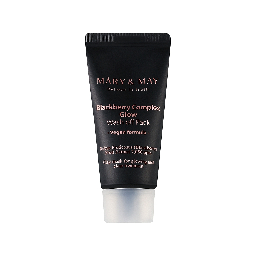 Маска для обличчя Mary & May Blackberry Complex Glow Wash Off Mask Антиоксидантна глиняна з ожиною 30 г (8809670682095) - зображення 1