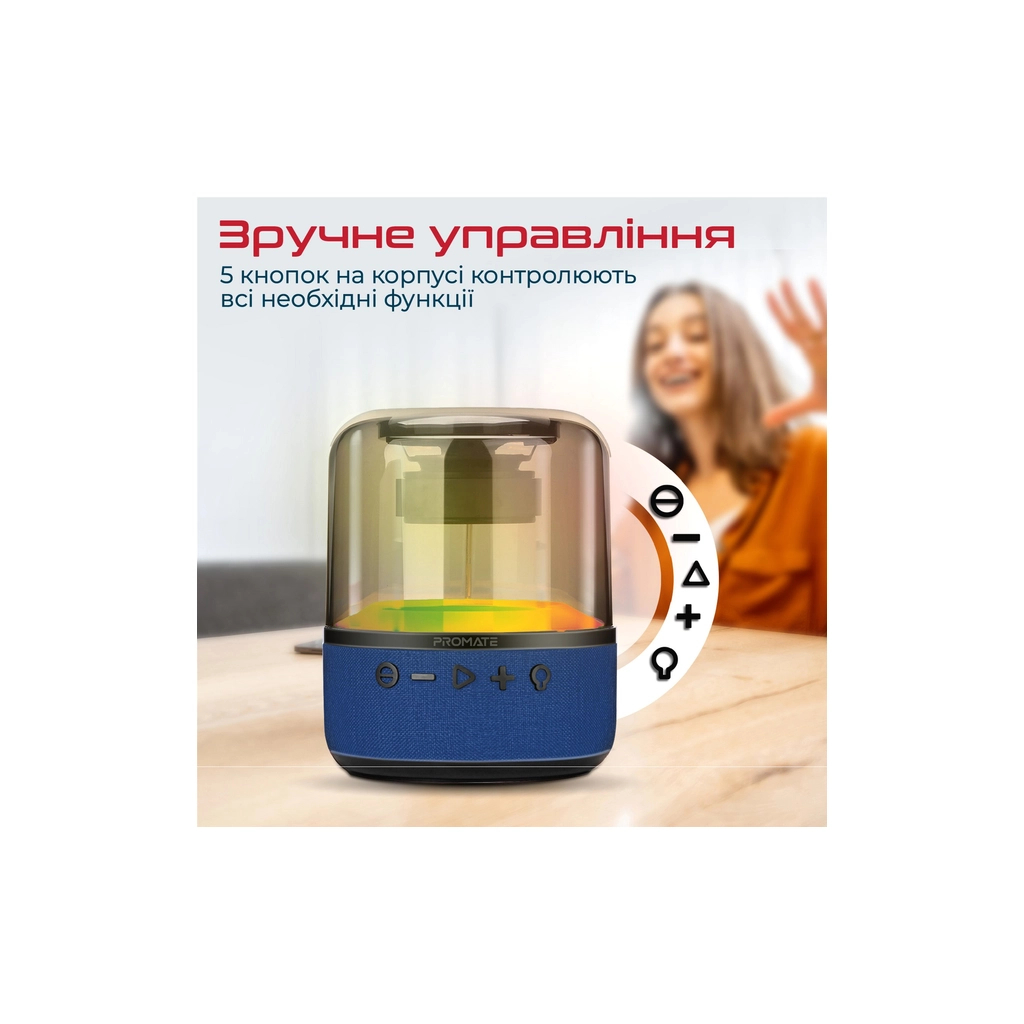 Акустична система Promate Glitz-L Blue (glitz-l.blue) - зображення 7