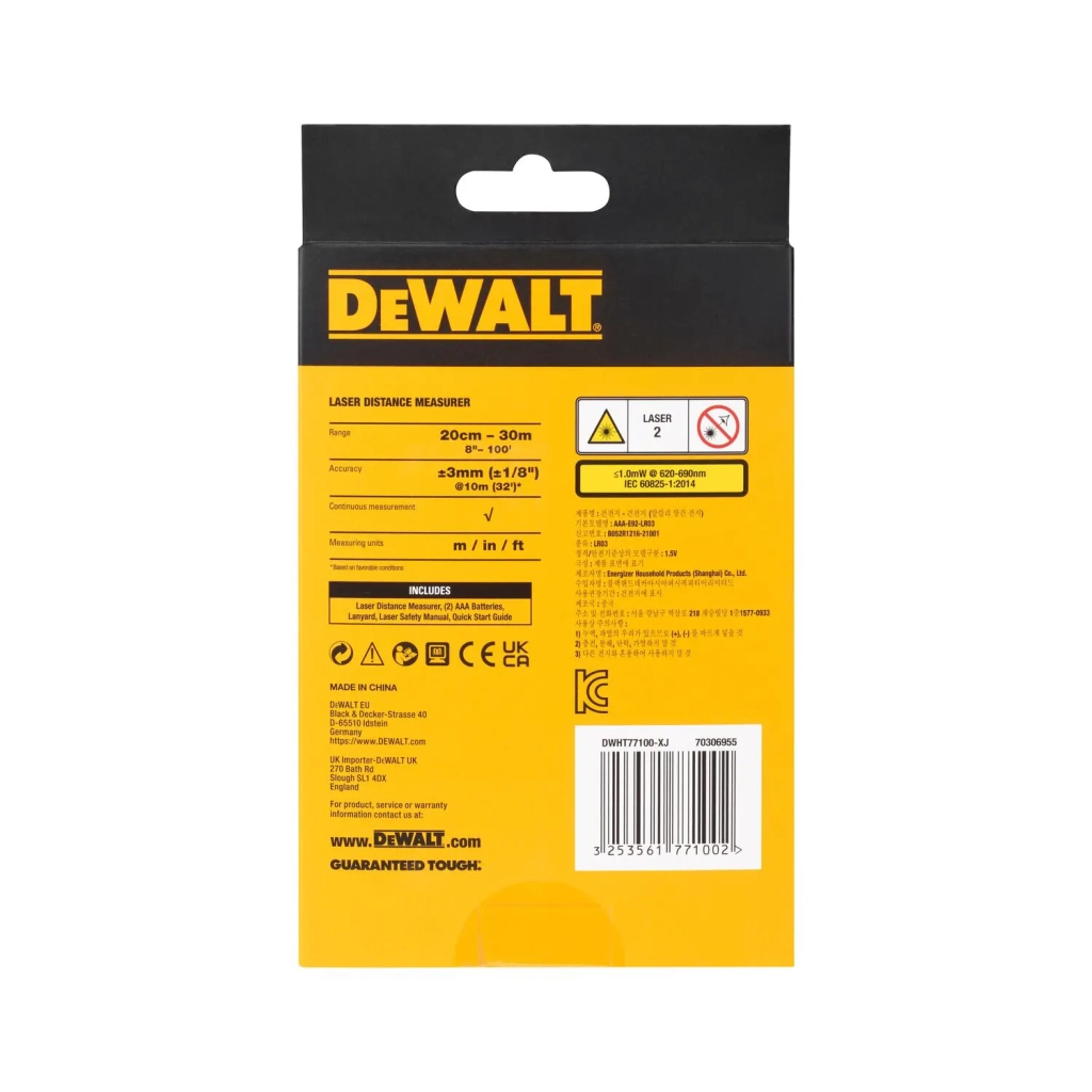 Далекомір DeWALT до 30 м (DWHT77100) - зображення 5