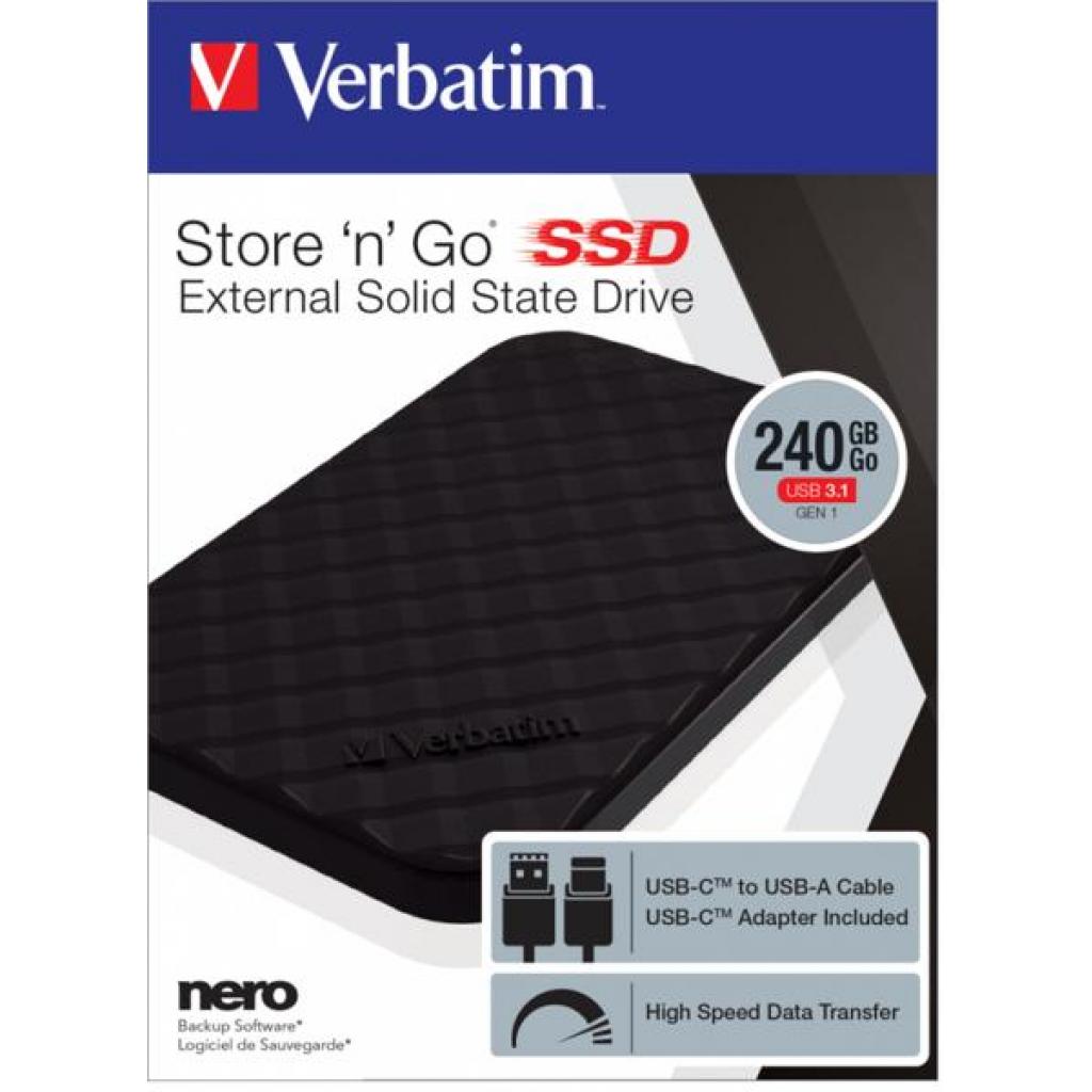 Накопичувач SSD USB 3.2 240GB Verbatim (53231) - зображення 5