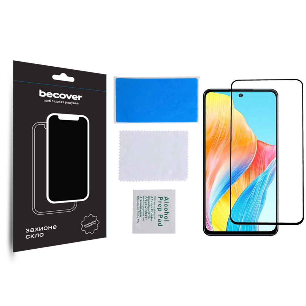 Скло захисне BeCover Oppo A98 5G Black (709772) - зображення 3