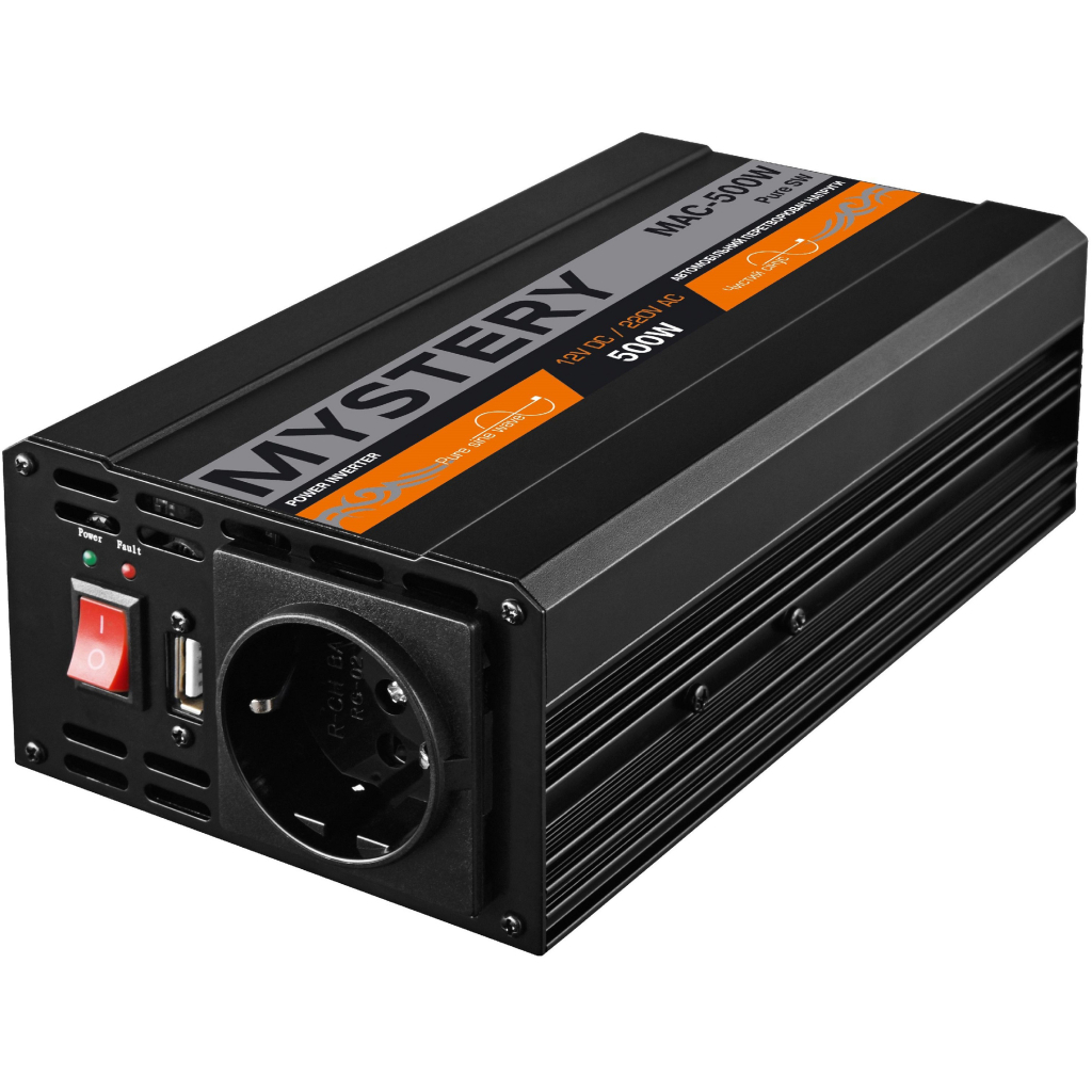 Автомобільний інвертор Mystery MAC-500W PURE SW - зображення 1