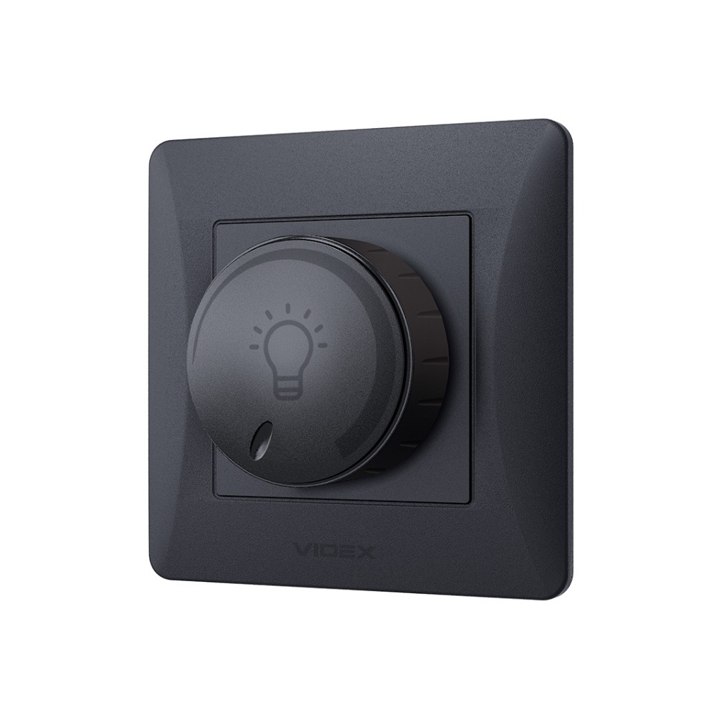 Світлорегулятор Videx BINERA LED 200Вт чорний граф (VF-BNDML200-BG) - изображение 3