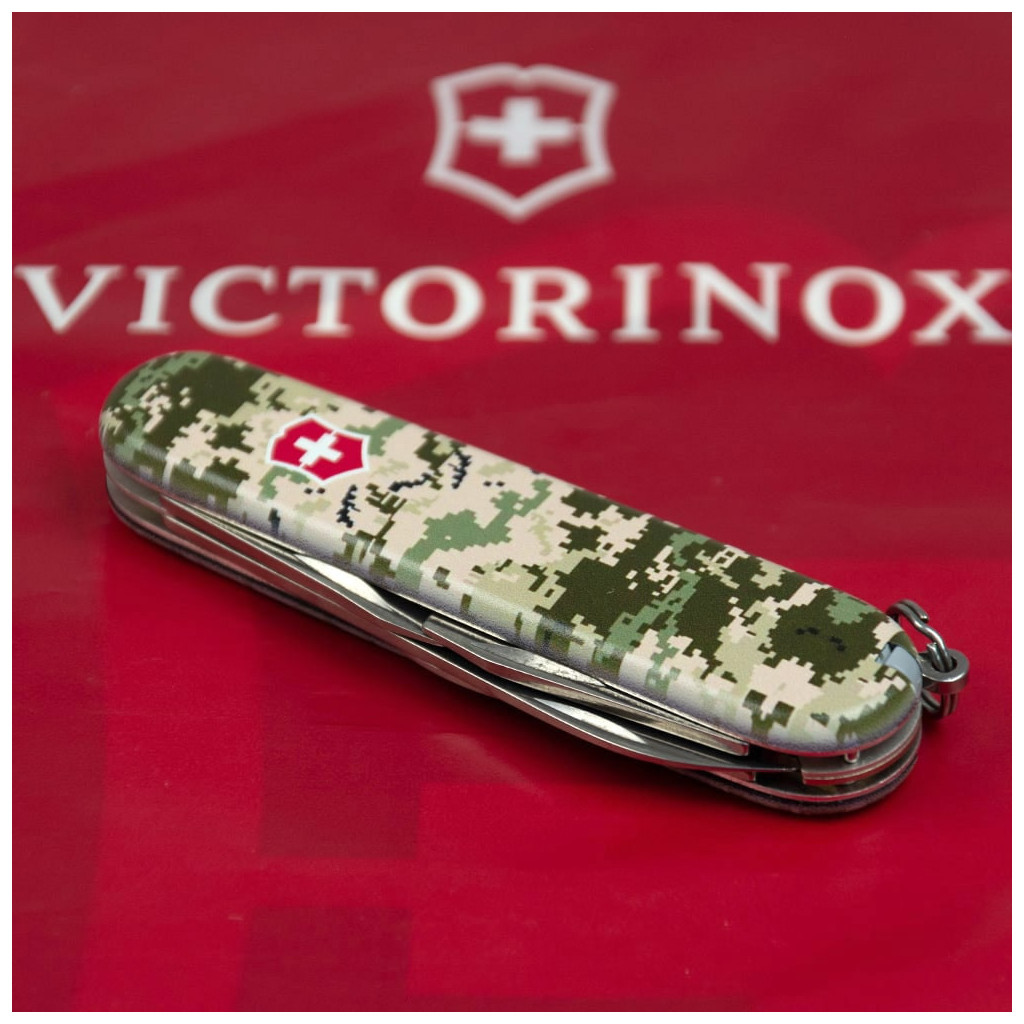 Ніж Victorinox Spartan Army 91 мм Піксель + Лого (1.3603.3_W3941p) - зображення 3