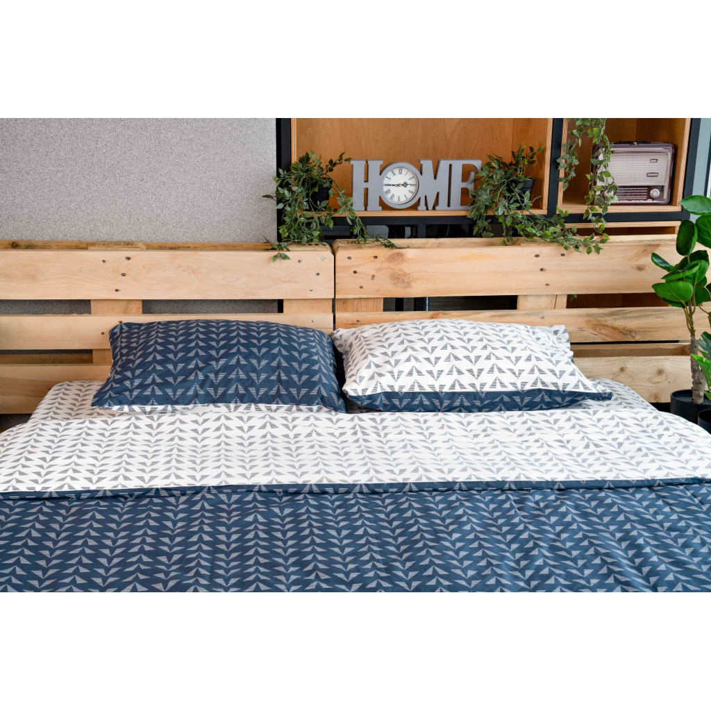 Постільна білизна Ardesto Gloria сатин синій євро 200х220 (ART2022DB) - зображення 6