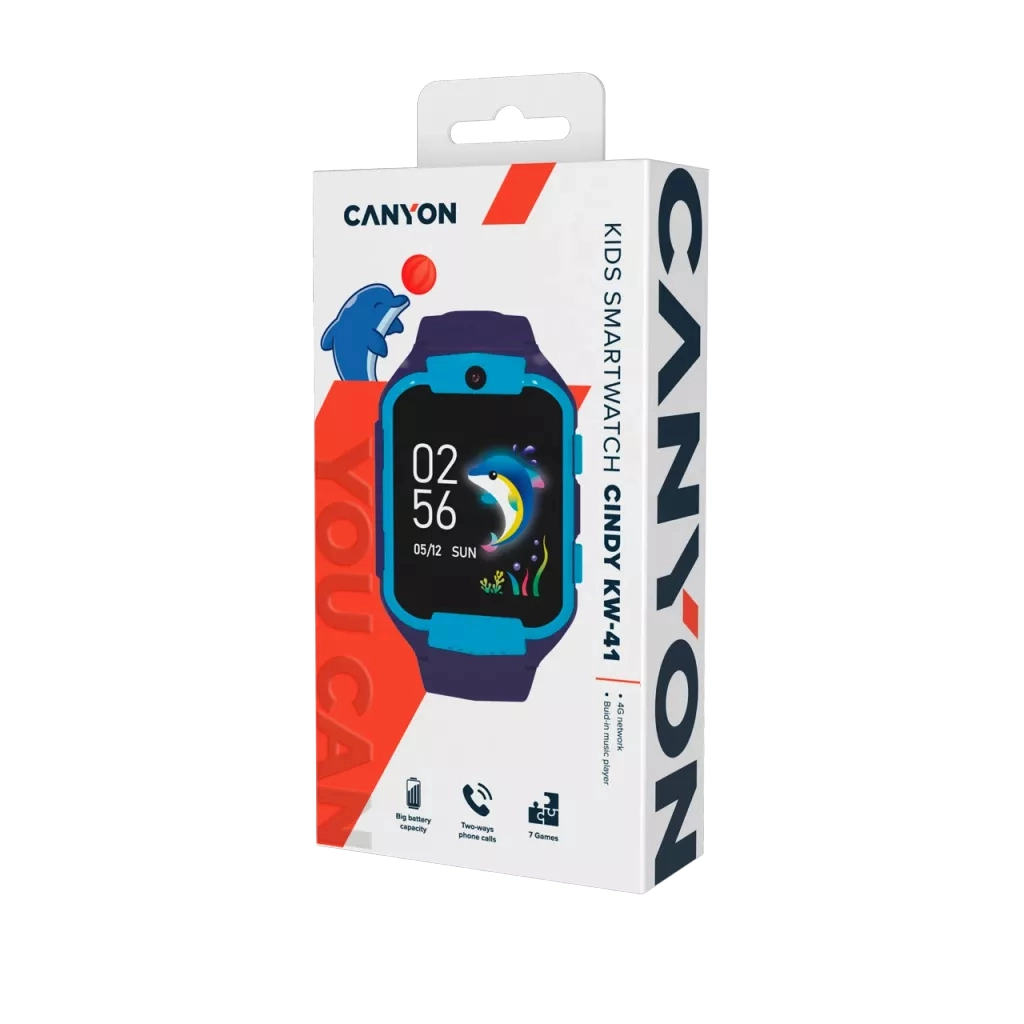 Смарт-годинник Canyon CNE-KW41BL "Cindy" Kids Watch Blue (CNE-KW41BL) - зображення 4
