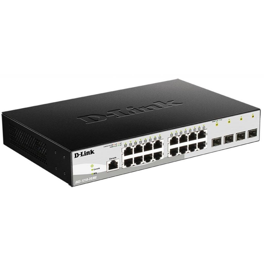 Комутатор мережевий D-Link DGS-1210-20/ME/B - зображення 2