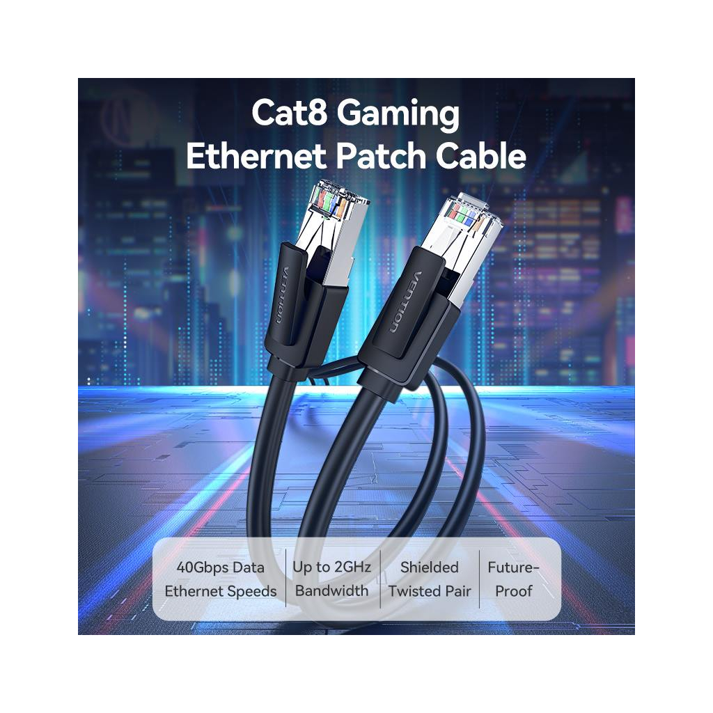 Патч-корд Cat8 SFTP Patch Cable 3M Black VENTION (IKKBI) - picture 10