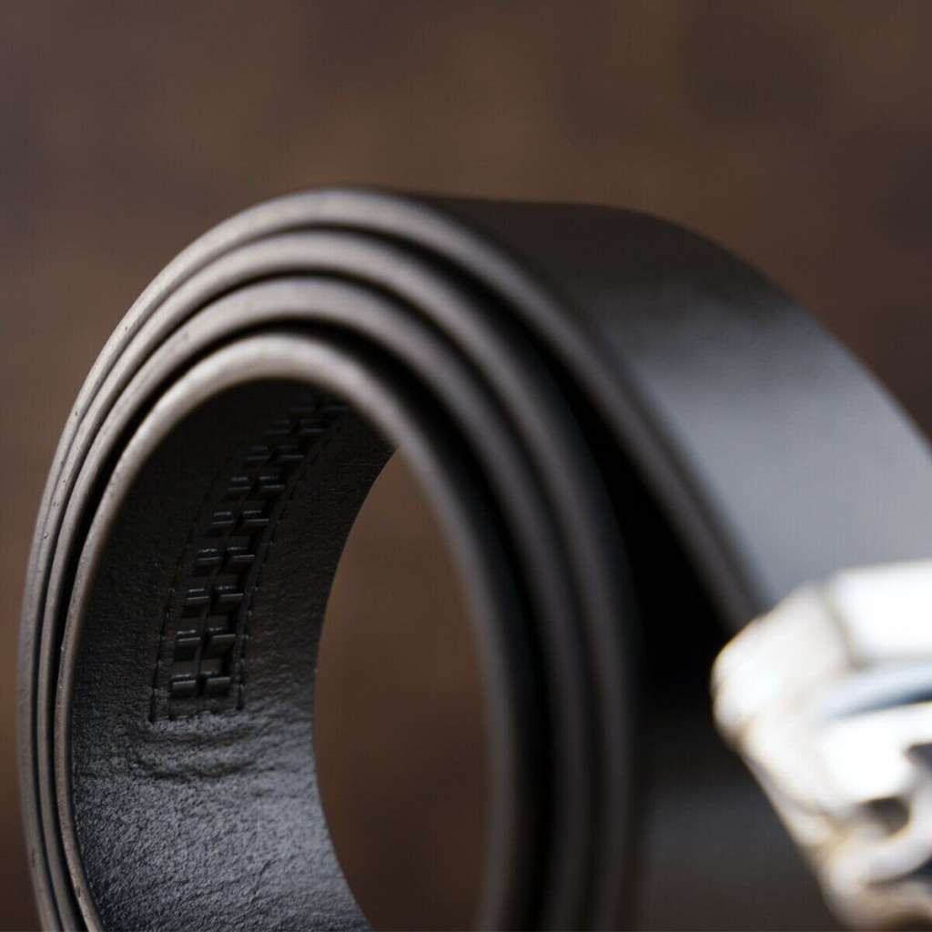 Ремінь Vintage Чоловічий з матовою пряжкою Чорний (20335) - зображення 6