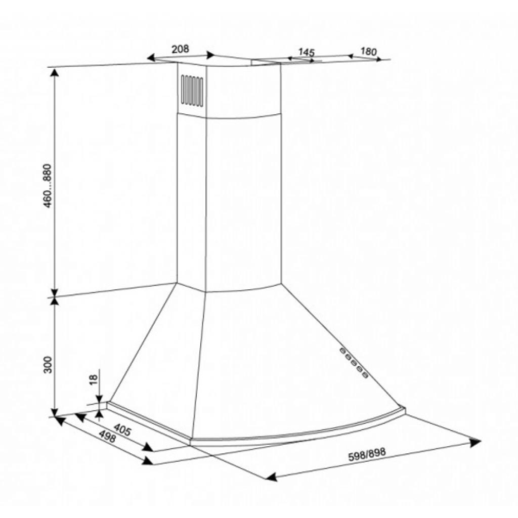 Витяжка кухонна Eleyus Bora 1200 LED SMD 90 BL - изображение 9
