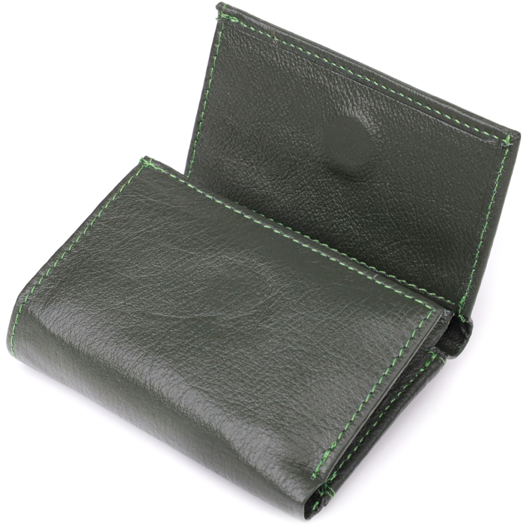 Гаманець ST Leather З натуральної шкіри Зелений (23083) - зображення 5