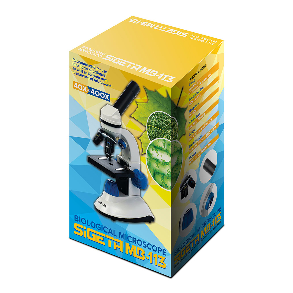 Мікроскоп Sigeta MB-113 40x-400x LED Mono (65231) - зображення 8
