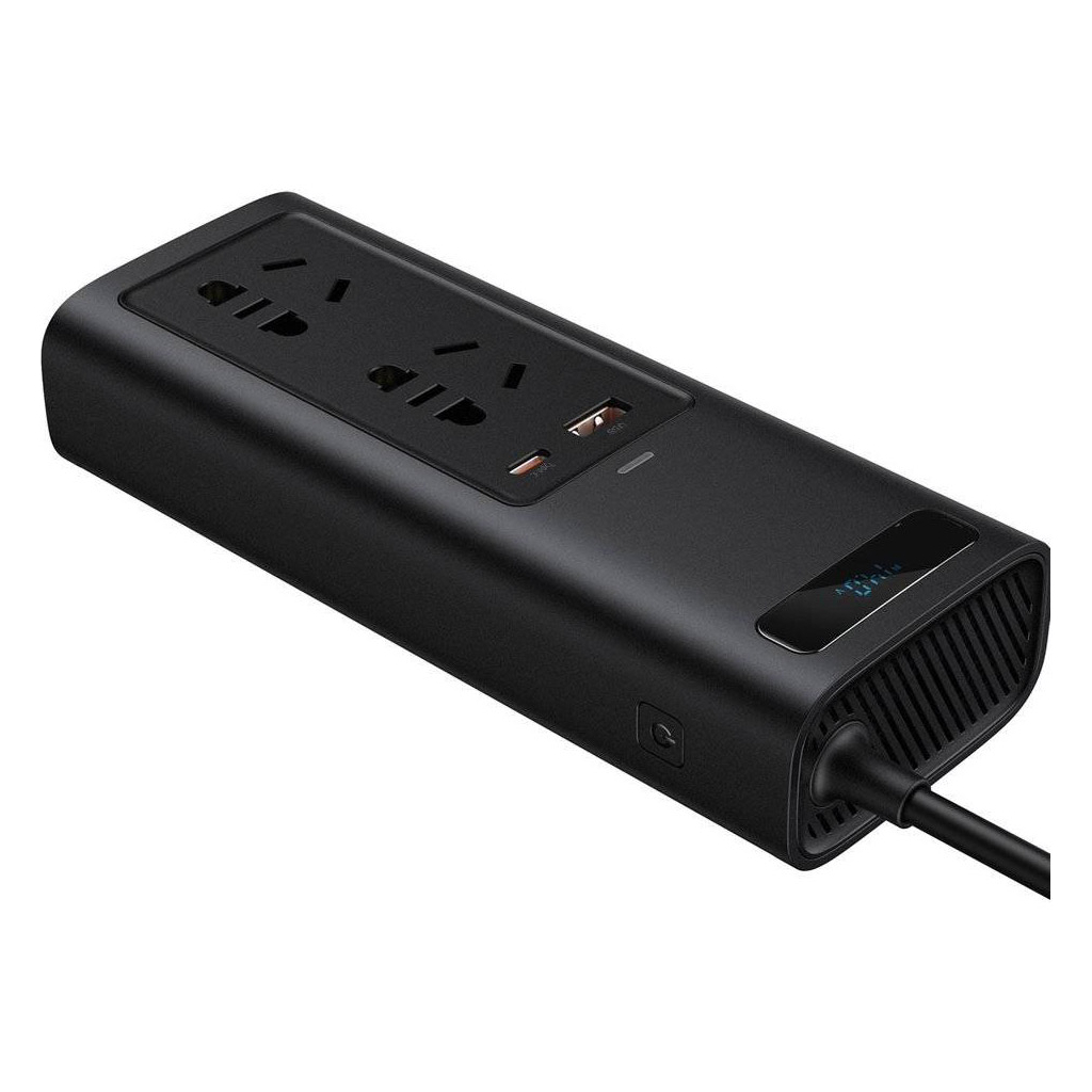 Автомобільний інвертор 12V/220V 150W In-car Inverter, USB, Type-C, 0.4m Baseus (CRNBQ-A01) - зображення 3