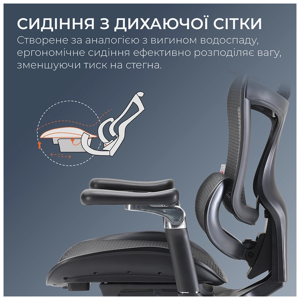 Офісне крісло Sihoo DORO C300 Pro Mesh Black (DORO-C300-PRO-M101) - picture 9