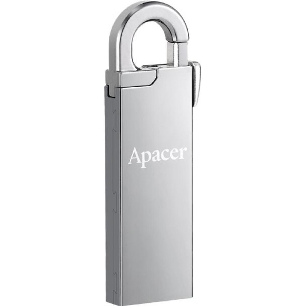 USB флеш накопичувач Apacer 16GB AH13A Silver USB 2.0 (AP16GAH13AS-1) - зображення 2