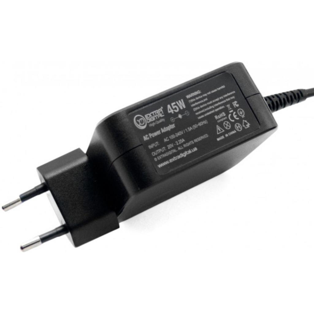 Блок живлення до ноутбуку Extradigital Lenovo 20V, 2.25A, 45W (4.0x1.7) High Quality (PSL3865) - зображення 2