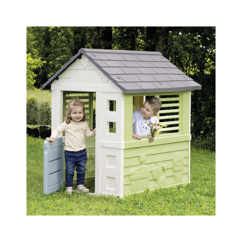 Ігровий будиночок Smoby Life Райдужний зі ставнями, 110х98х127 см (7600810737) - зображення 3