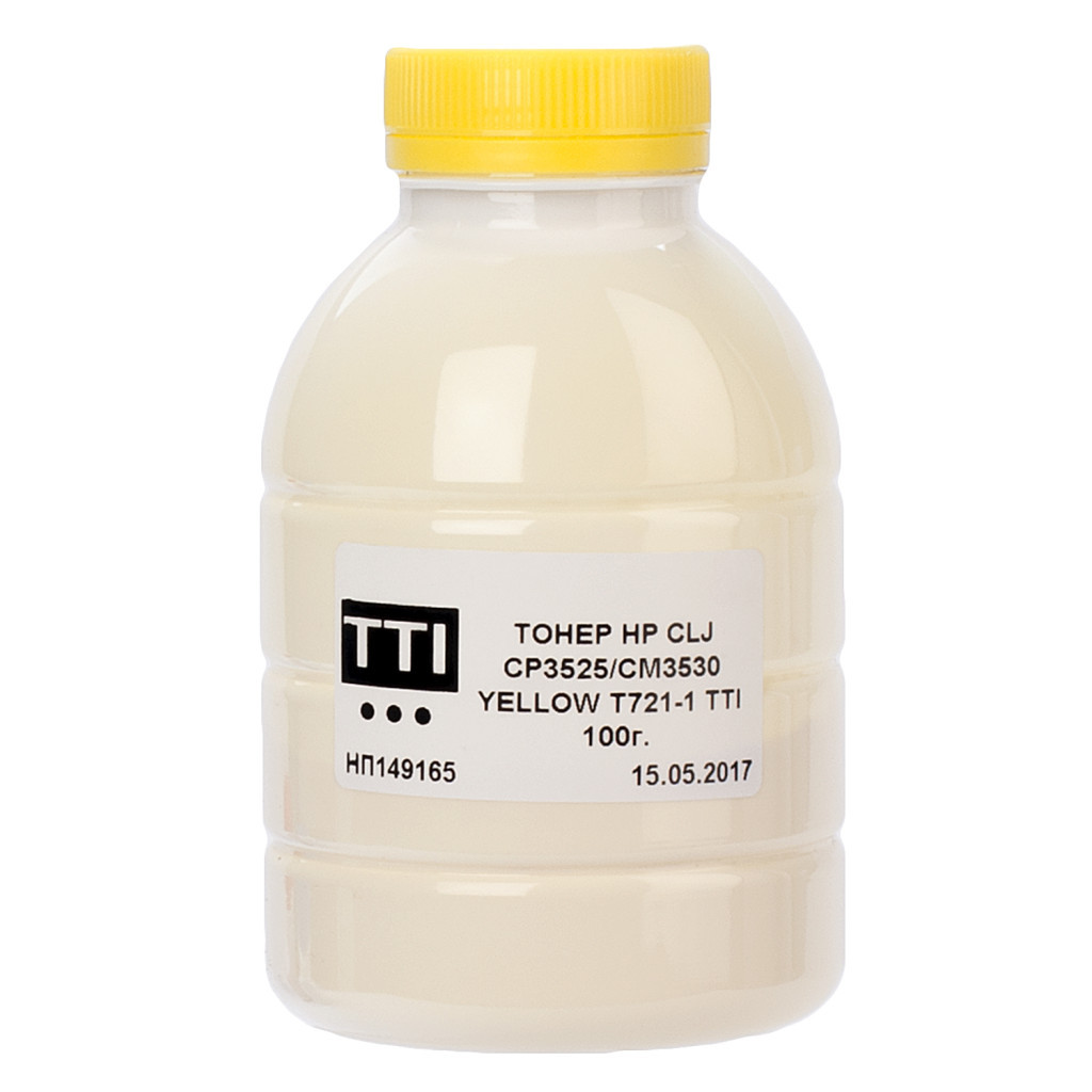 Тонер TTI HP CLJ CP3530/3525 100г YELLOW (TSM-T721-1-100) - зображення 1