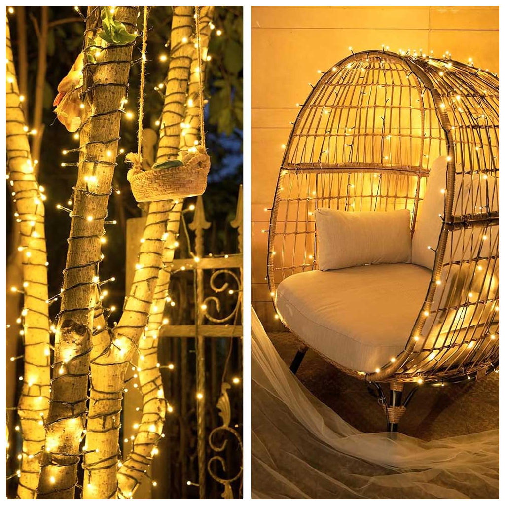 Гірлянда ColorWay Мішура LED 320 10 м 8 функцій теплий колір USB (CW-G-320L10U) - зображення 9