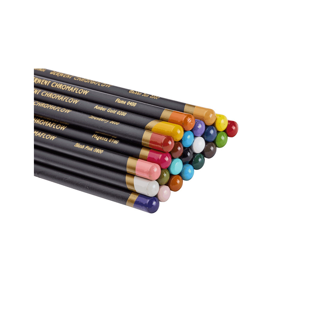 Олівці кольорові Derwent Chromaflow 24 кол. у металевому пеналі (5028252616133) - изображение 3