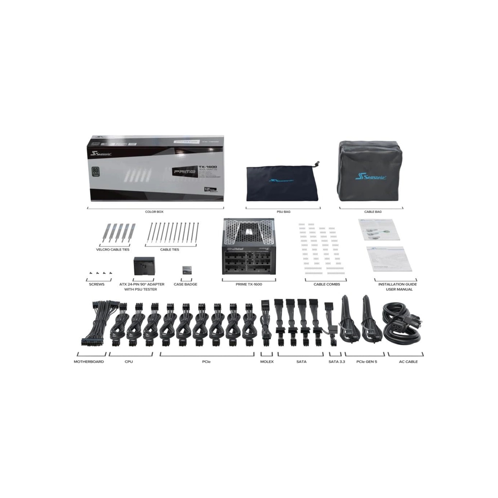 Блок живлення Seasonic 1600W (PRIME TX 1600-ATX31) - зображення 11