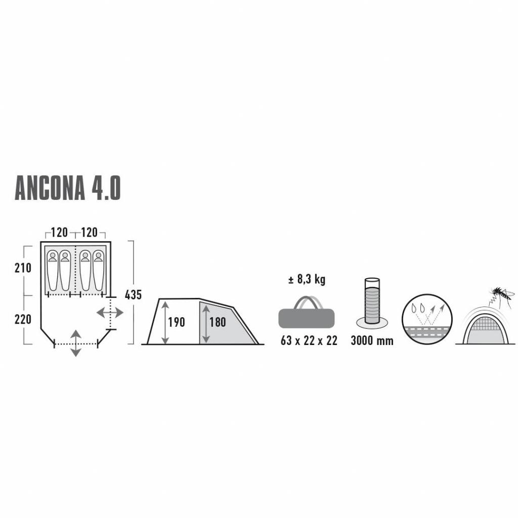 Намет High Peak Ancona 4.0 Nimbus Grey (928253) - зображення 5