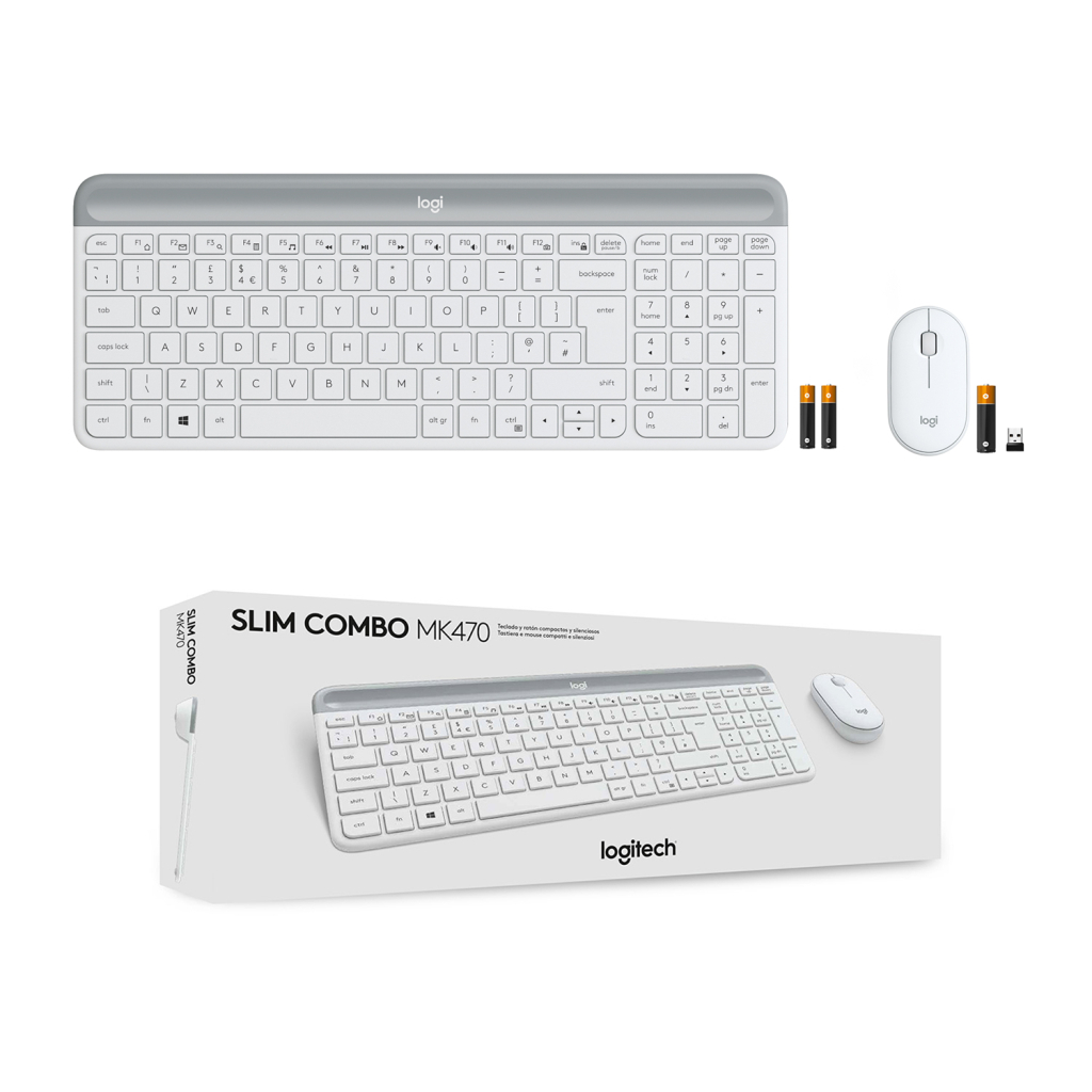 Комплект Logitech MK470 Slim Wireless UA Off-White (920-009205) - зображення 10
