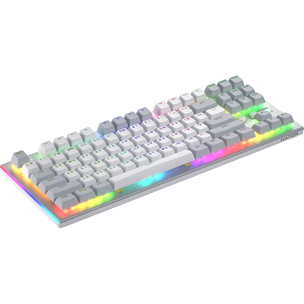 Клавіатура Hator Gravity TKL Orange USB White (HTK561UA) - зображення 5