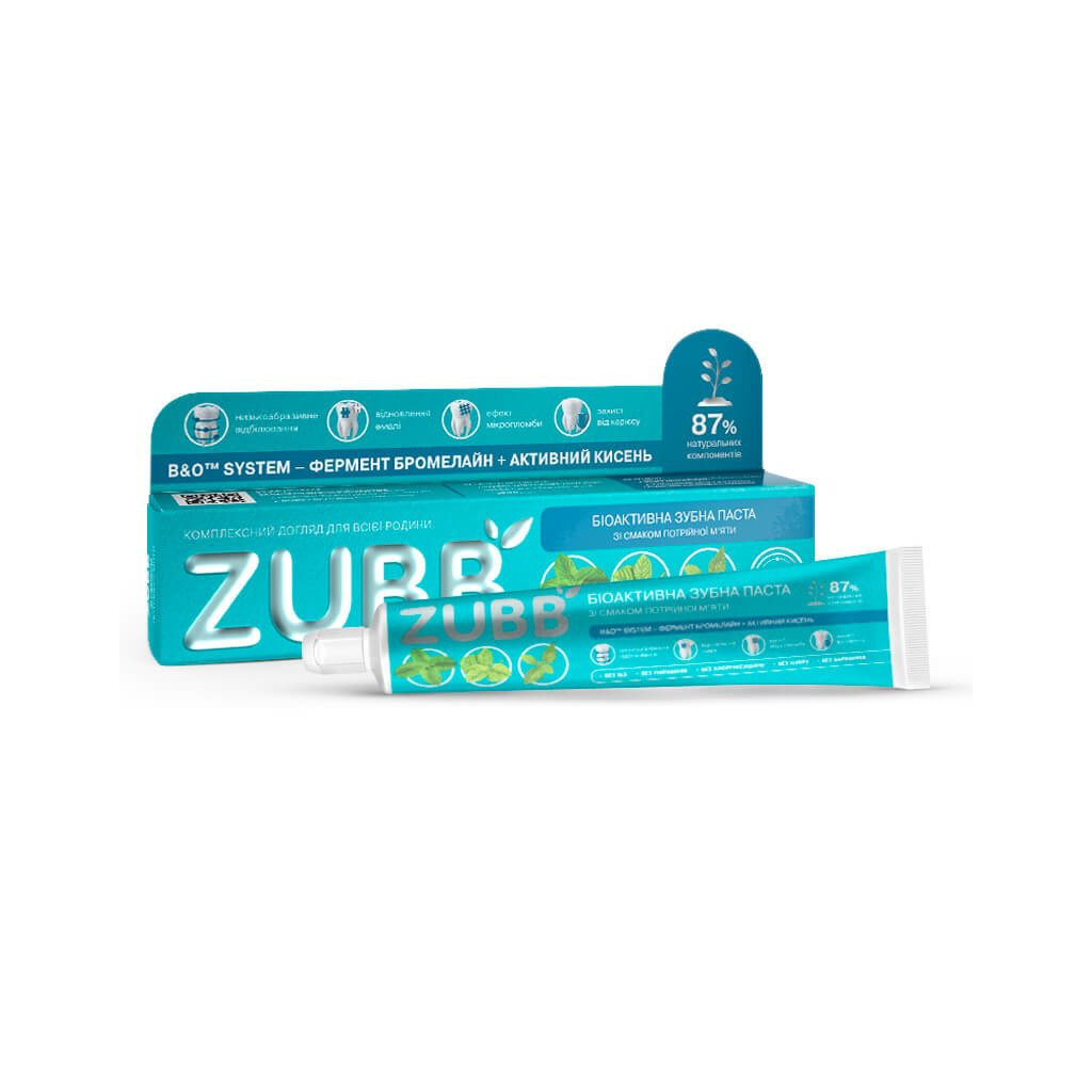 Зубна паста Zubb Потрійна м'ята 90 г (4820206210067) - зображення 1