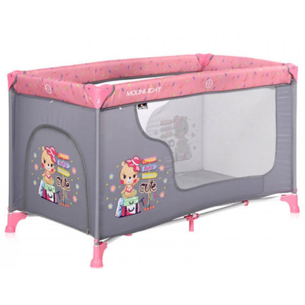Дитячий манеж Bertoni/Lorelli MOONLIGHT 1L (pink travelling) - зображення 3