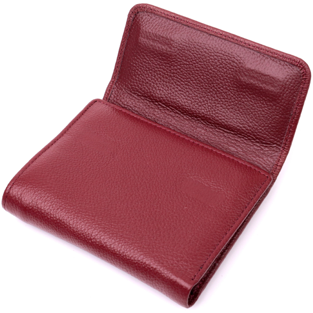 Гаманець ST Leather Шкіряний з монетницею Бордовий (19492) - зображення 5