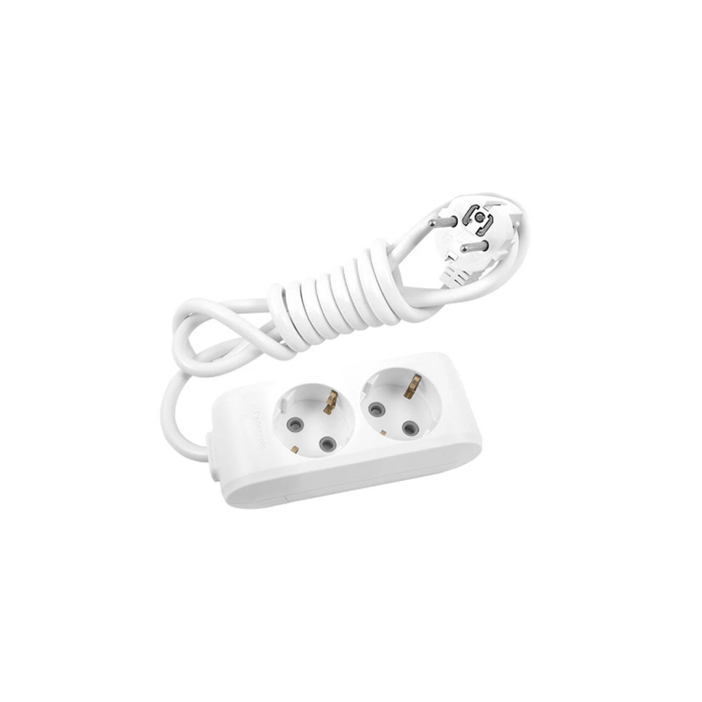 Мережевий подовжувач Panasonic X-tendia із заземленням 2 розетки, 2м (WLTB04222GR-UA) - зображення 1