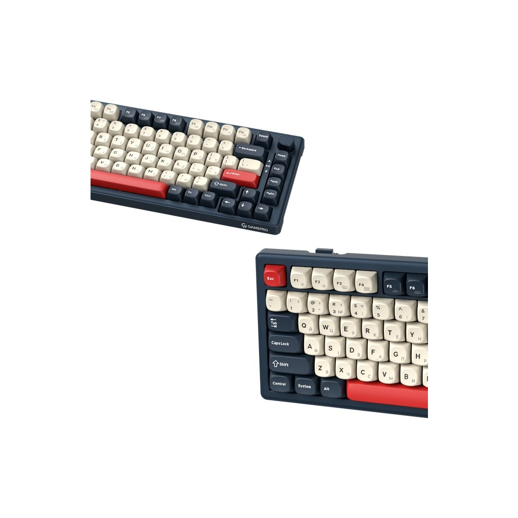 Клавіатура GamePro Asgard Yord Wireless/Bluetooth/USB UA Blue (MK266BL) - зображення 5