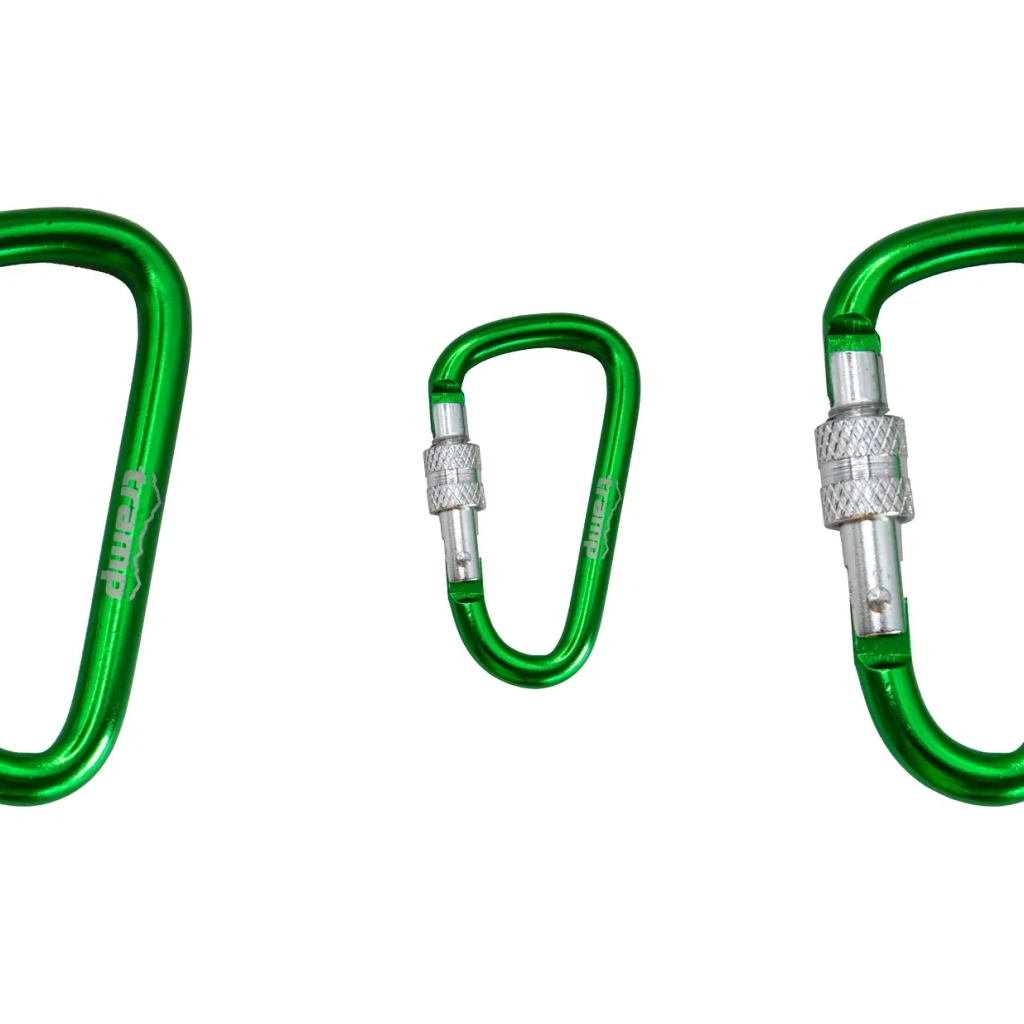 Карабін туристичний Tramp Набір 10 шт з муфтою 7 cм Green (UTRA-302-green) - зображення 3