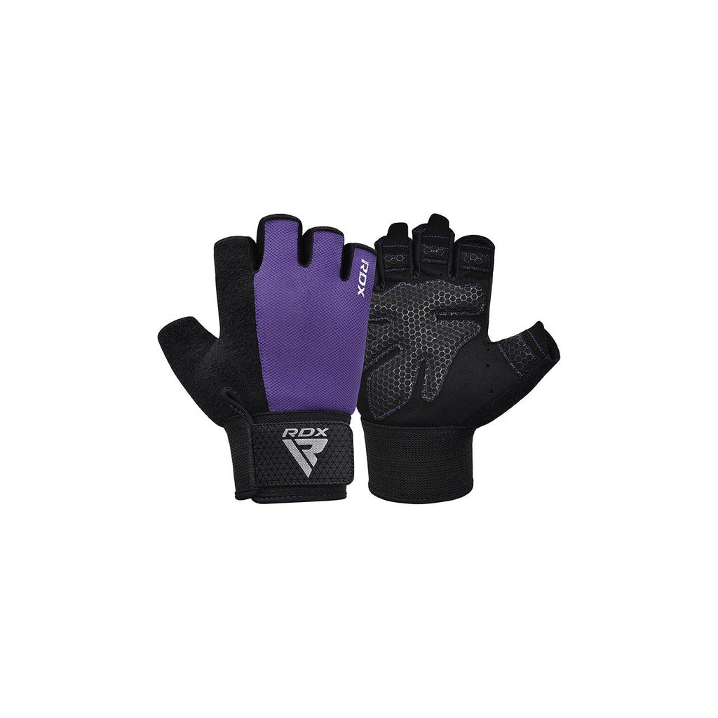Рукавички для фітнесу RDX W1 Half Purple Plus M (WGA-W1HPR-M+) - зображення 4