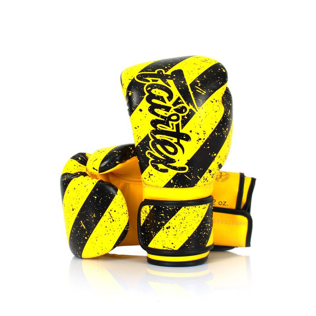 Боксерські рукавички Fairtex BGV14Y Yellow/Black 10 унцій (бинти в комплекті) (BGV14Y_10oz_Yellow/Black) - зображення 2