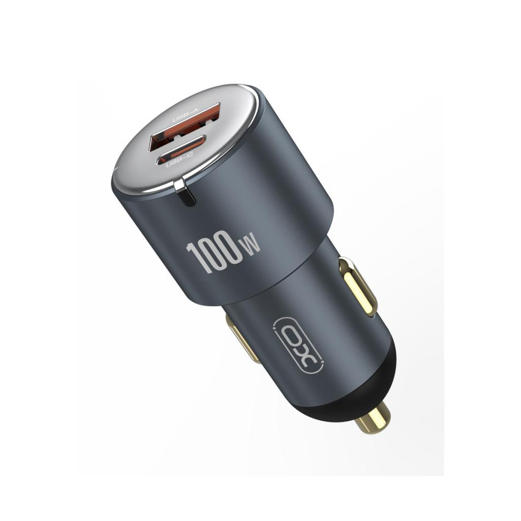 Зарядний пристрій XO CC47 1 USB 65W + 1 Type-C PD 35W (100W) Black (XO-CC47-BK) - зображення 3