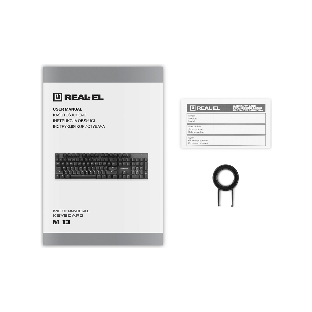Клавіатура REAL-EL M 13 Grey - зображення 9