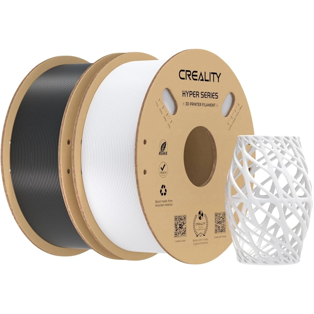 Пластик для 3D-принтера Creality Hyper PETG 1.75мм, black+white, 2x1кг (3301030075) - зображення 1