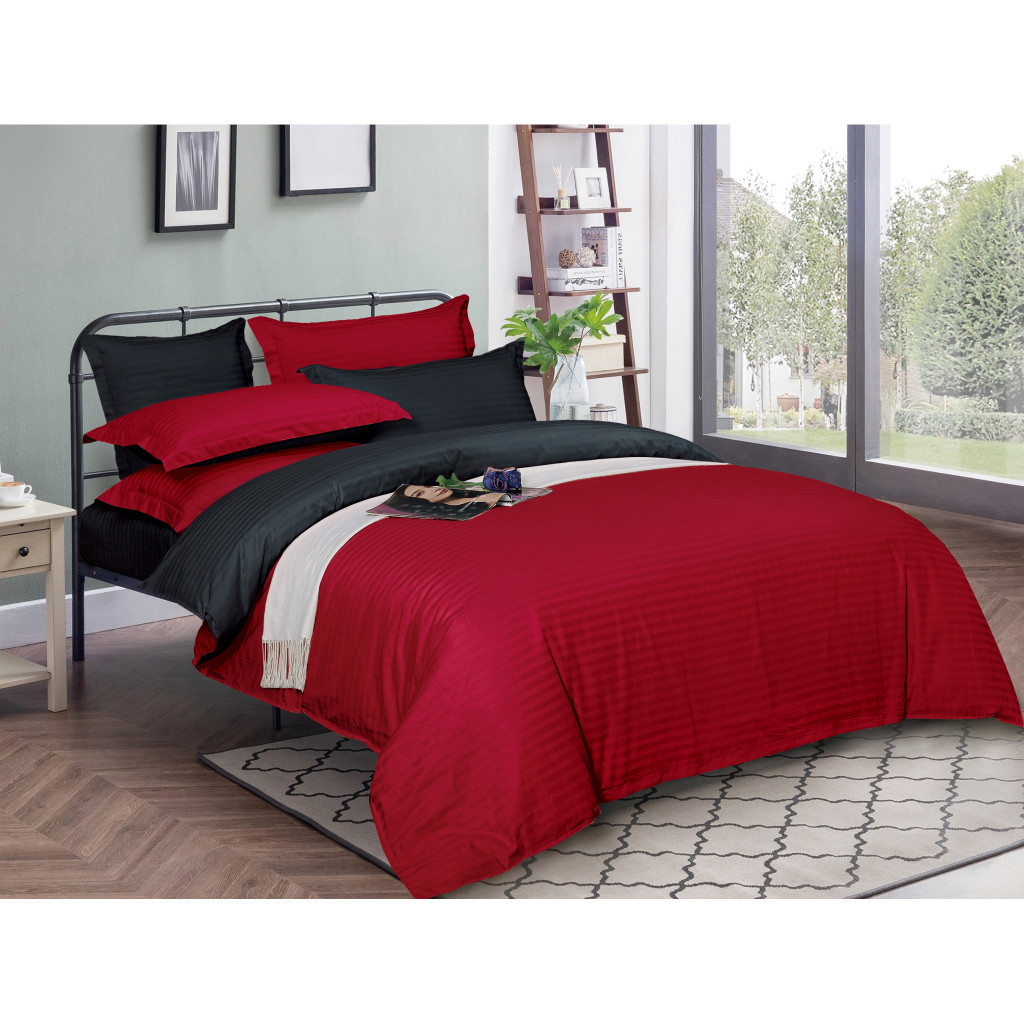 Постільна білизна MirSon Satin Stripe 30-0018 + 30-0021 Ferit 175х210 Двоспальна (2200005263495) - зображення 1